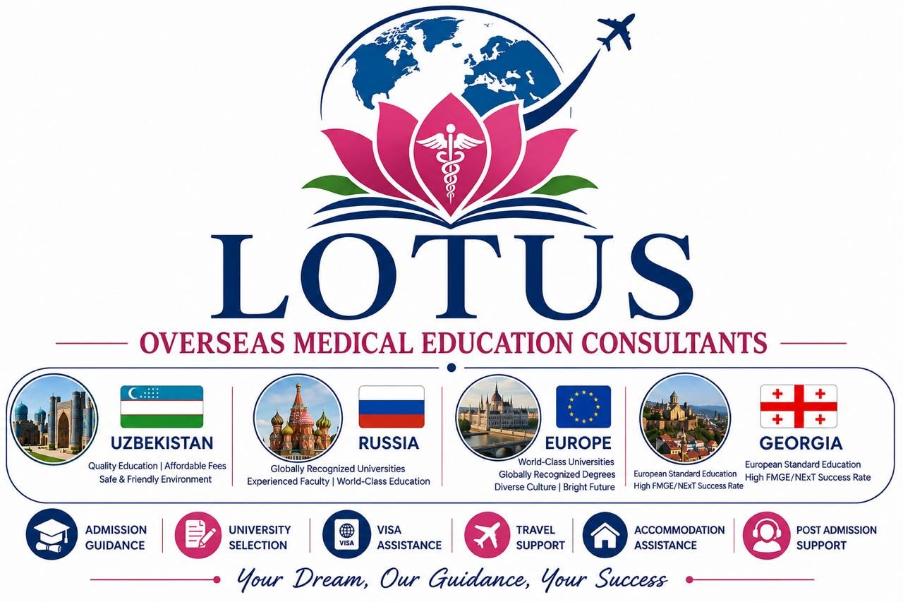 Lotus Overseas Medical Education Consultants — MBBS abroad in Uzbekistan, Russia, Europe and Georgia