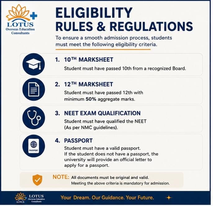 Lotus Overseas Education rules and regulations